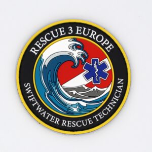 Rescue 3 Europe Swiftwater Rescue Technician (SRT) hook and loop badge