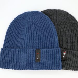 Rescue 3 steel blue and charcoal grey beanies.